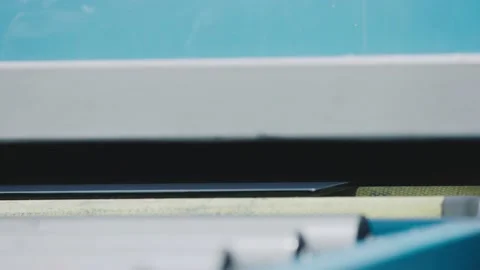 The process of tempering transparent glass Stock Footage 232942936