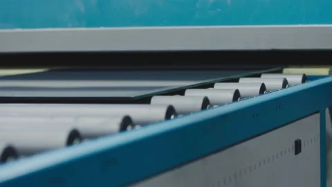 The process of tempering transparent glass Video stock 232942978