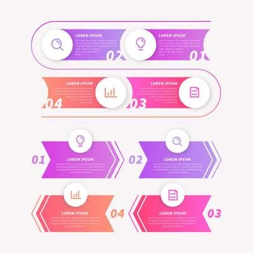 Process template for infographic Stock Illustration
