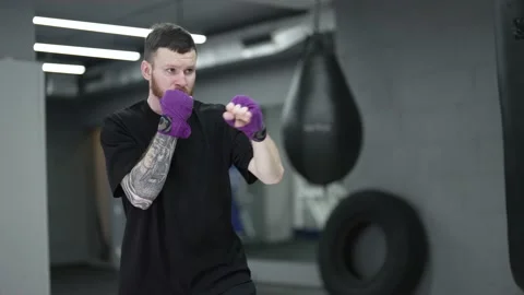 Process of training a male boxer, slow m... | Stock Video | Pond5