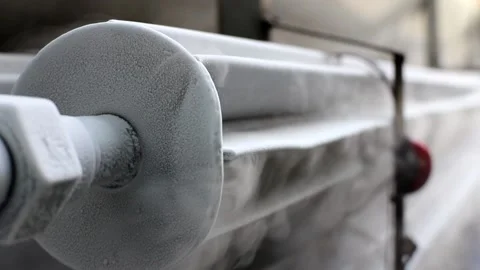 The process of transferring liquid oxygen from a delivery truck Stock Footage 182212047