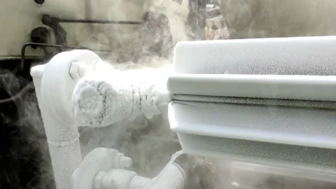 The process of transferring liquid oxygen from a delivery truck Stock Footage 192180656