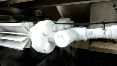 The process of transferring liquid oxygen from a delivery truck Stock Footage 192182214