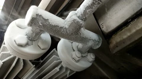 The process of transferring liquid oxygen from a delivery truck Stock Footage 192182344