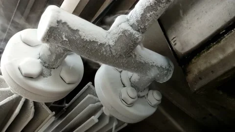 The process of transferring liquid oxygen Stock Footage 197369593