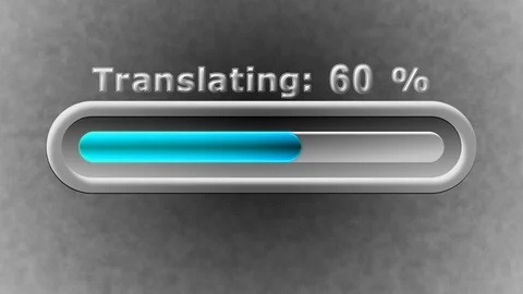 Process of Translating in the screen. 4K Resolution. Prores 4444. Illustration. Stock Footage 105457564