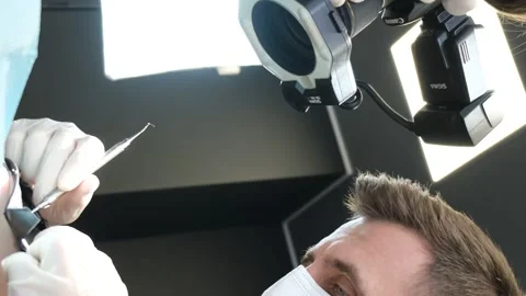 The process of treating a woman's teeth using modern technologies and tools Video stock 250128468