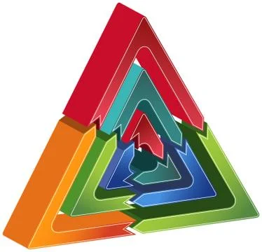 Process triangle diagram Illustrazione stock