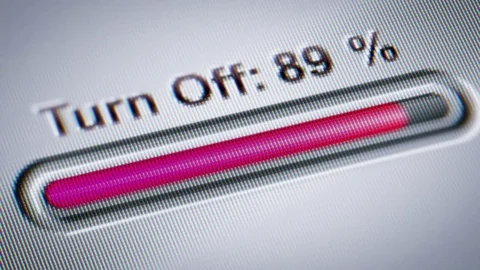 Process of Turning Off on the screen. Stock Footage 72600409