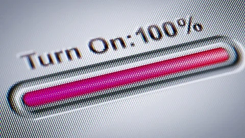 Process of Turning On on the screen. Stock Footage 72601541