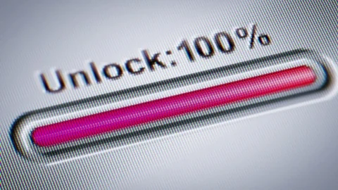 Process of Unlock on the screen. Stock Footage 72497496
