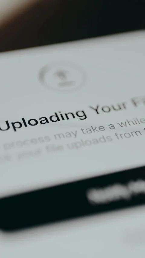 Process of Uploading a file for further actions Stock Footage 329286153