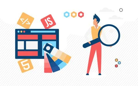 Process of user experience design development Stock Illustration