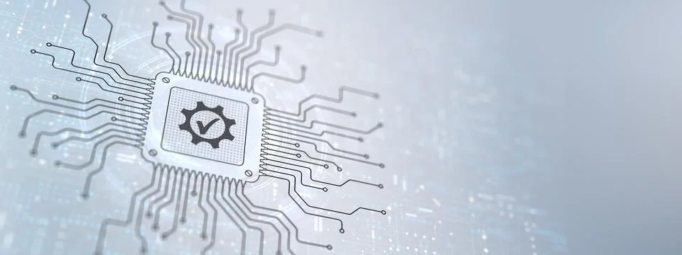 Process Validation and Optimization Illustrated on a Processor, Business and  Illustrazione stock