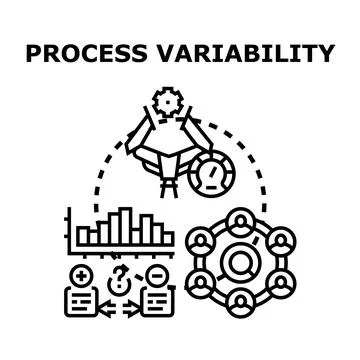 Process variability measuring and management production quality control Stock Illustration