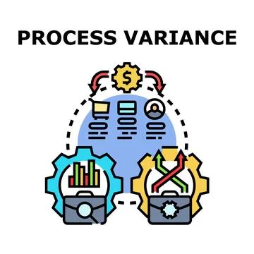 Process variance analysis with business data management Stock Illustration