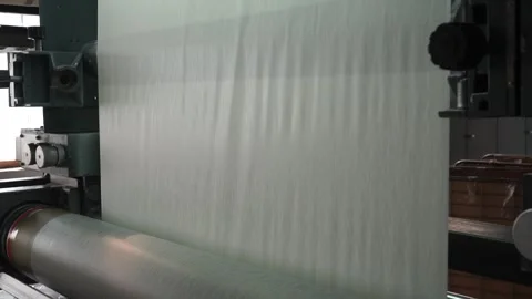 Process of various paper products manufacturing indoors Stock Footage 252485987