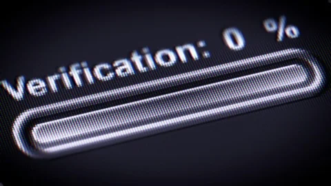 Process of Verification in A black Screen. Stock Footage 74106836