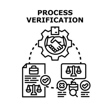 Process verification for business quality management agreement 스톡 일러스트