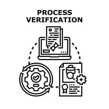 Process verification controlling system quality management Stock Illustration
