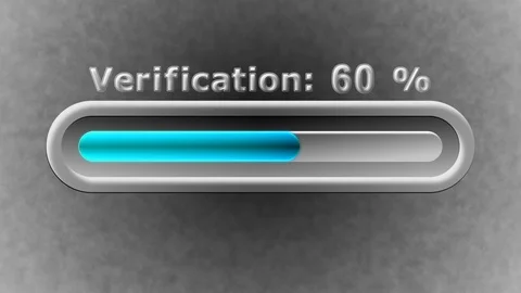 Process of Verification in the screen. 4K Resolution. Prores 4444. Illustration. Stock Footage 105460415