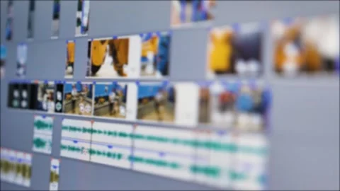 The process of video editing on a computer, displaying work of a video editing Stock Footage 270127023