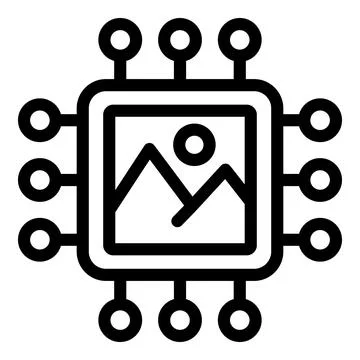 Process viral content icon outline vector. Social media Illustrazione stock