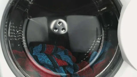 The process of washing cycle into washing machine Stockbeeldmateriaal 69149139