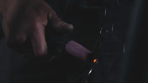 The process of welding of metal products. red-hot metal Video stock 74691635