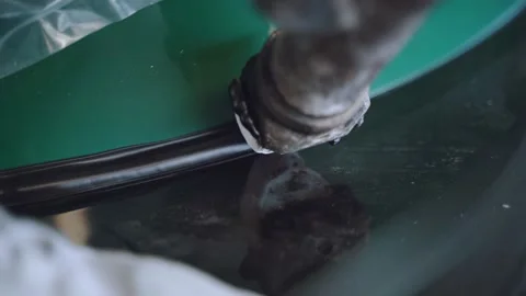 The process of welding plastic products at the enterprise Stock Footage 206774556