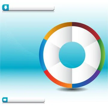 Process wheel wave chart Stock Illustration