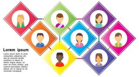 Process work business background team vector. Office workplace digital design Stock Illustration