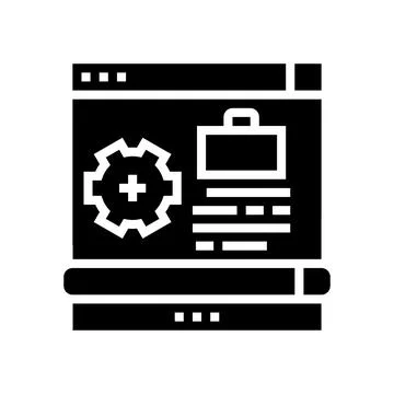 Process work glyph icon vector illustration Stock Illustration