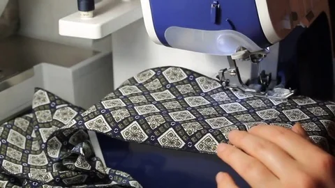 Process of work on the sewing edge-grinding machine Video stock 76464507