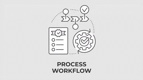 Process workflow line concept icon animation Stock Footage 340576534