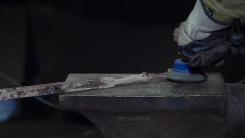 The process of working in a forge Stock Footage 155106275