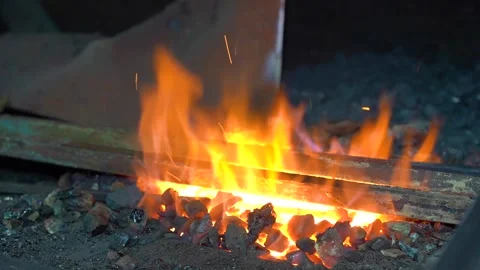 The process of working in a forge Stock Footage 155111067