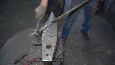 The process of working in a forge Stock Footage 155111538