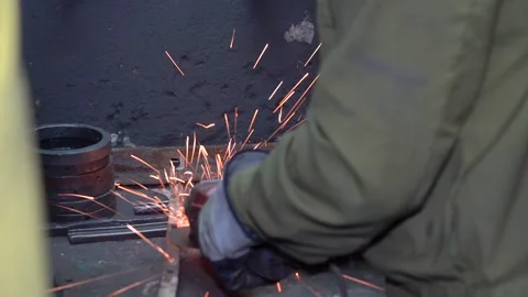 The process of working in a forge Stock Footage 155111567