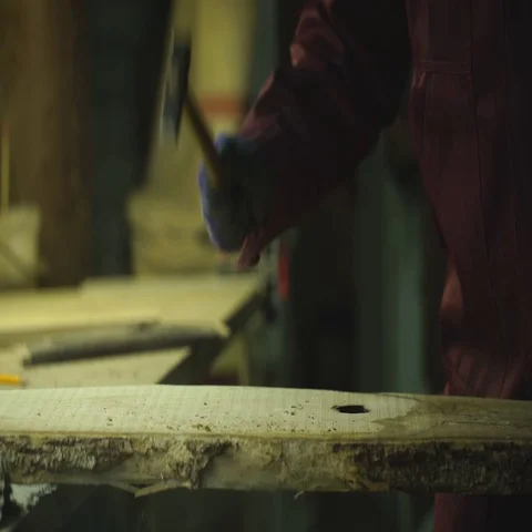 The process of working wood Stock Footage 69485580