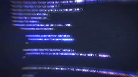 The process of writing a digital code by a programmer in a programming lang.. Stock Footage 252896090