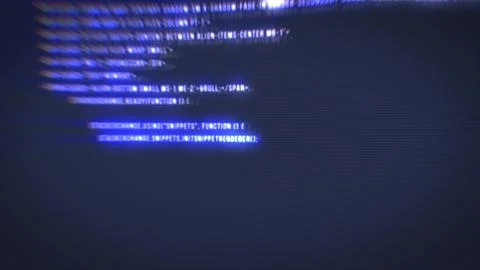 The process of writing a digital code by a programmer in a programming lang.. Illustrazione stock