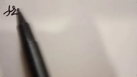 The process of writing spontaneous text with unknown symbols. Stock Footage 104988059