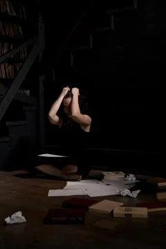 The process of writing a text 스톡 사진