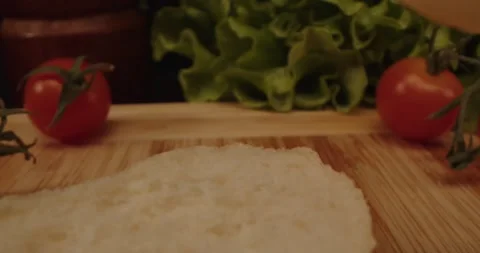 Processed cheese and bread. Breakfast. Appetizer series. 動画素材 236321622