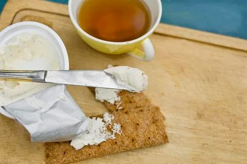 Processed Cheese And Knife 写真素材