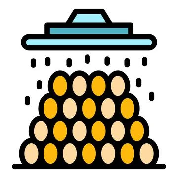 Processed coffee beans icon color outline vector Stock Illustration