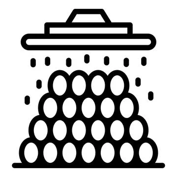 Processed coffee beans icon, outline style Stock Illustration