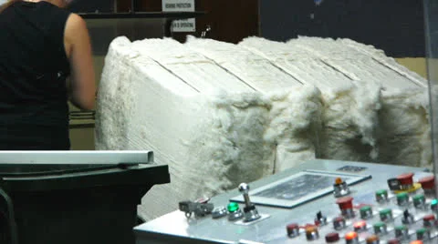 Processed cotton bale Stock Footage 24026037