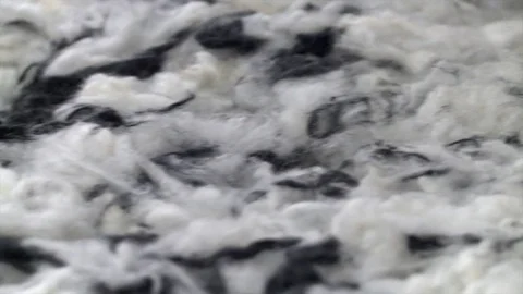 Processed cotton before it goes into production. Textile industry. Stock Footage 72600573